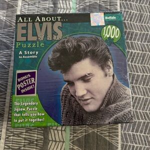 New Elvis Presley 1000 Piece Jigsaw Puzzle All About Elvis with Bonus Poster